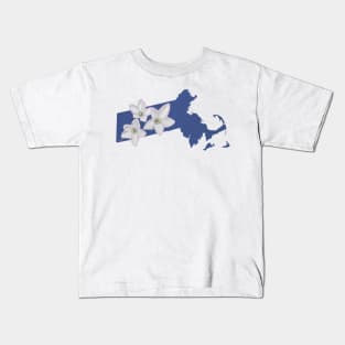 Massachusetts Mayflower Trailing Arbutus Kids T-Shirt